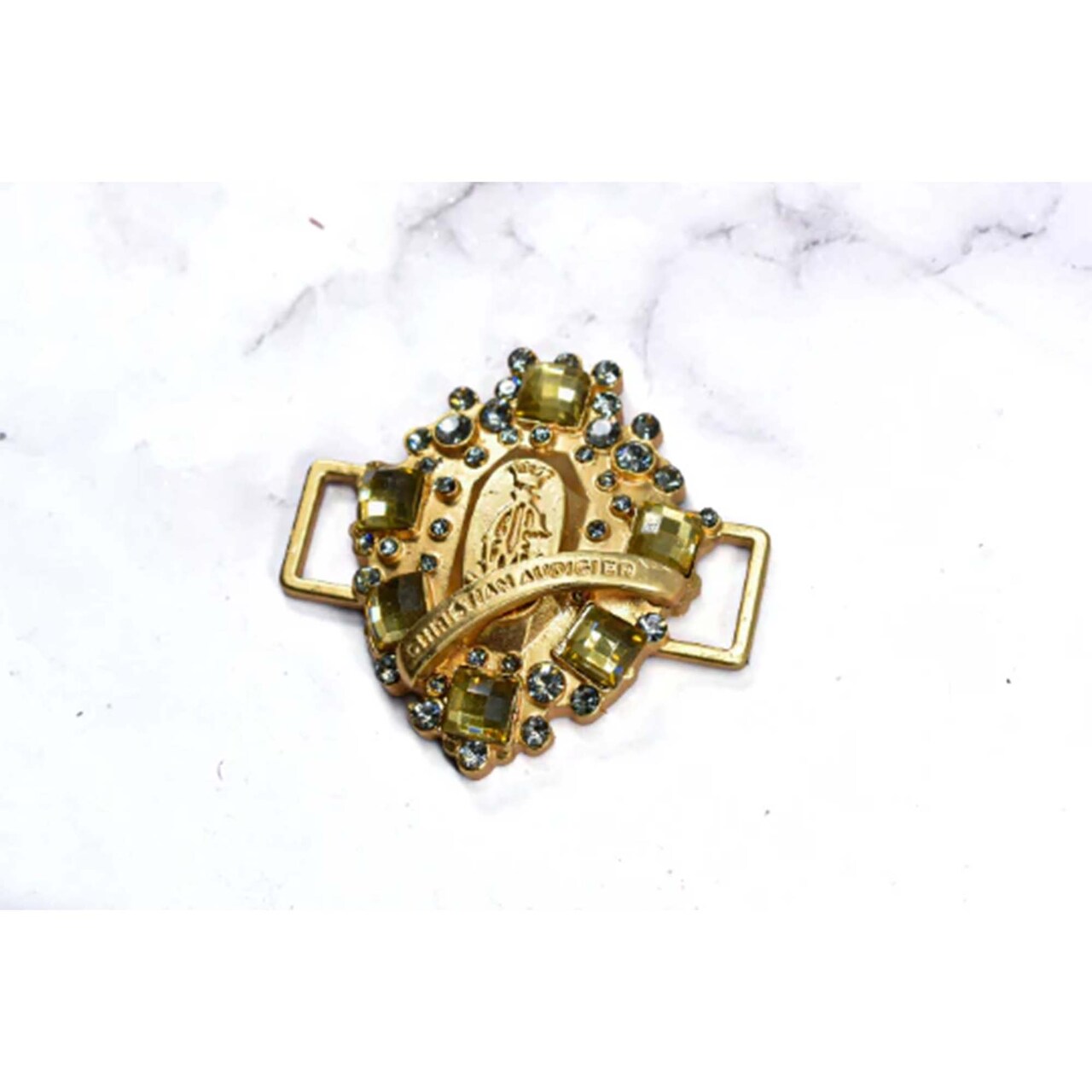 1 Yard Designer Brand Gold Rhinestone Buckle Slider for Crafts and Accessories